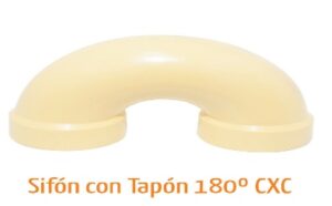 Sifon sanitario GERFOR 2” CXC Sin tapón 180°